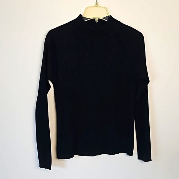 Karen Scott Sweaters - Karen Scott Black Wool Knit Sweater Small